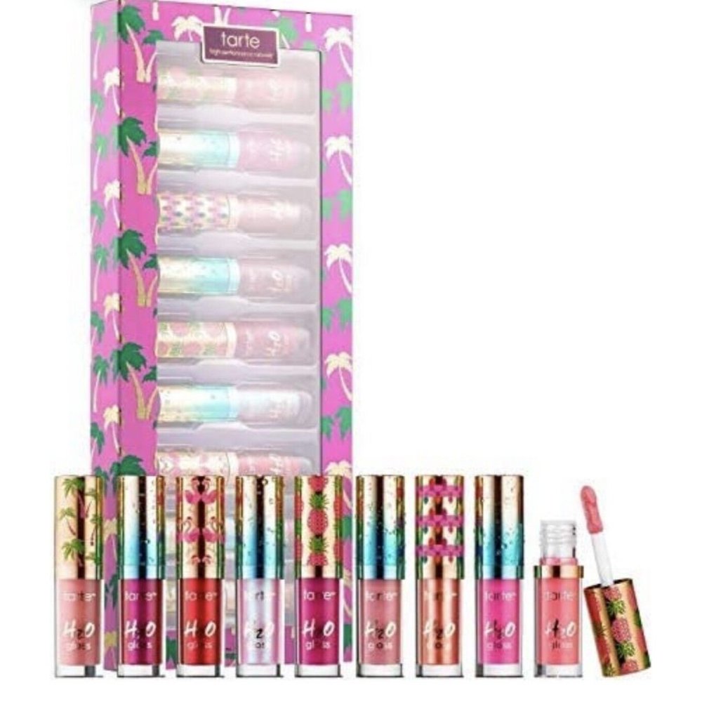 High Tides & Good Vibes Mini H2O Gloss Set Rainforest of the Sea Tarte New NIB